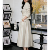 【新作早割2/10まで】ショート丈ジャケット＆フレアスカートセット01575