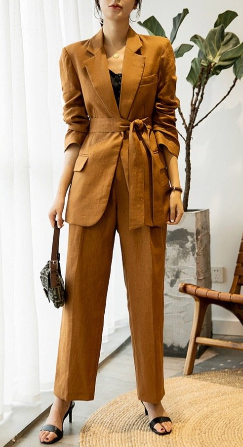 NEWERA ブラウン　ジャケット・パンツセット　L セール】【EDWINコラボ】デニムライク ウールセットアップ ジャケット