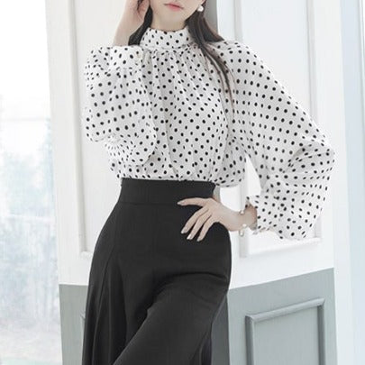 水玉模様シフォンブラウス 水玉模様シフォンブラウス00612 – Okia-official